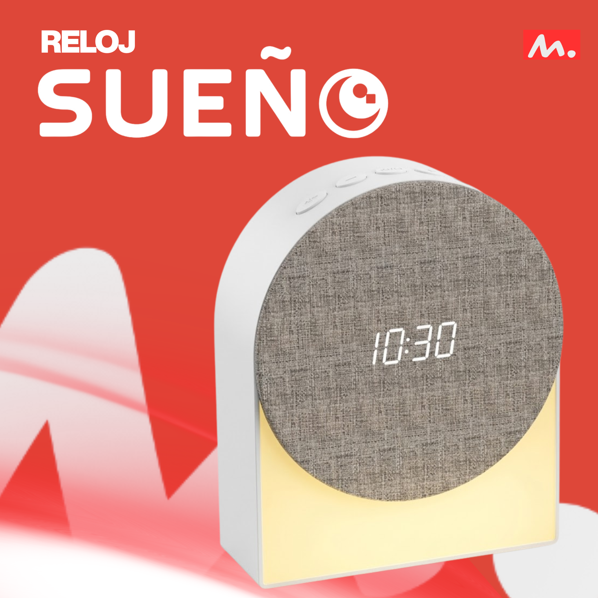 Reloj Despertador Mixor Sueño Bluetooth LED Luz Ambiental - Mayorista Argentina